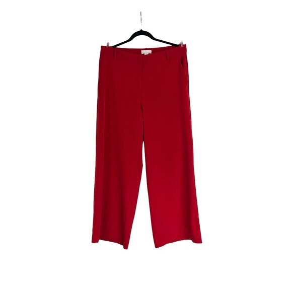 Women's Wide Leg Pants Red Size 14 from H&M. High Waisted - Picture 3 of 13